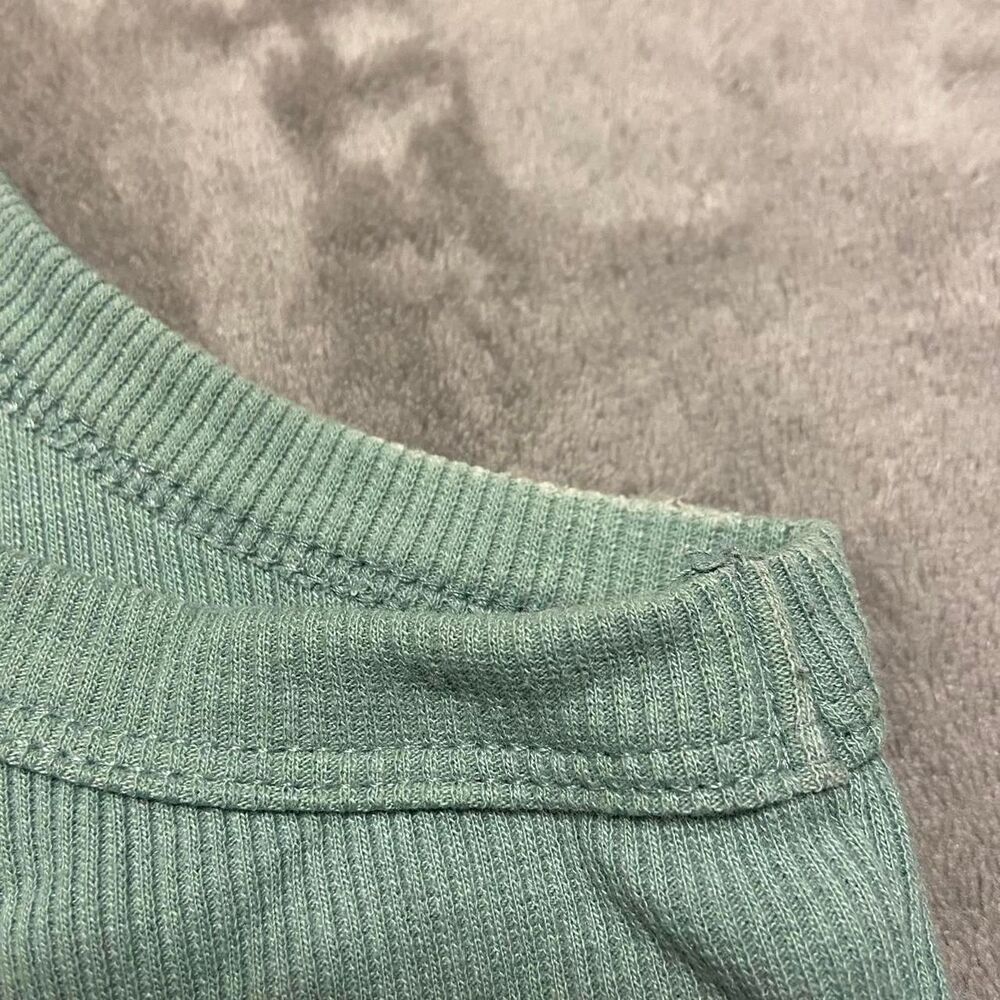 Teal Ribbed Cropped Tank - Picture 5 of 6